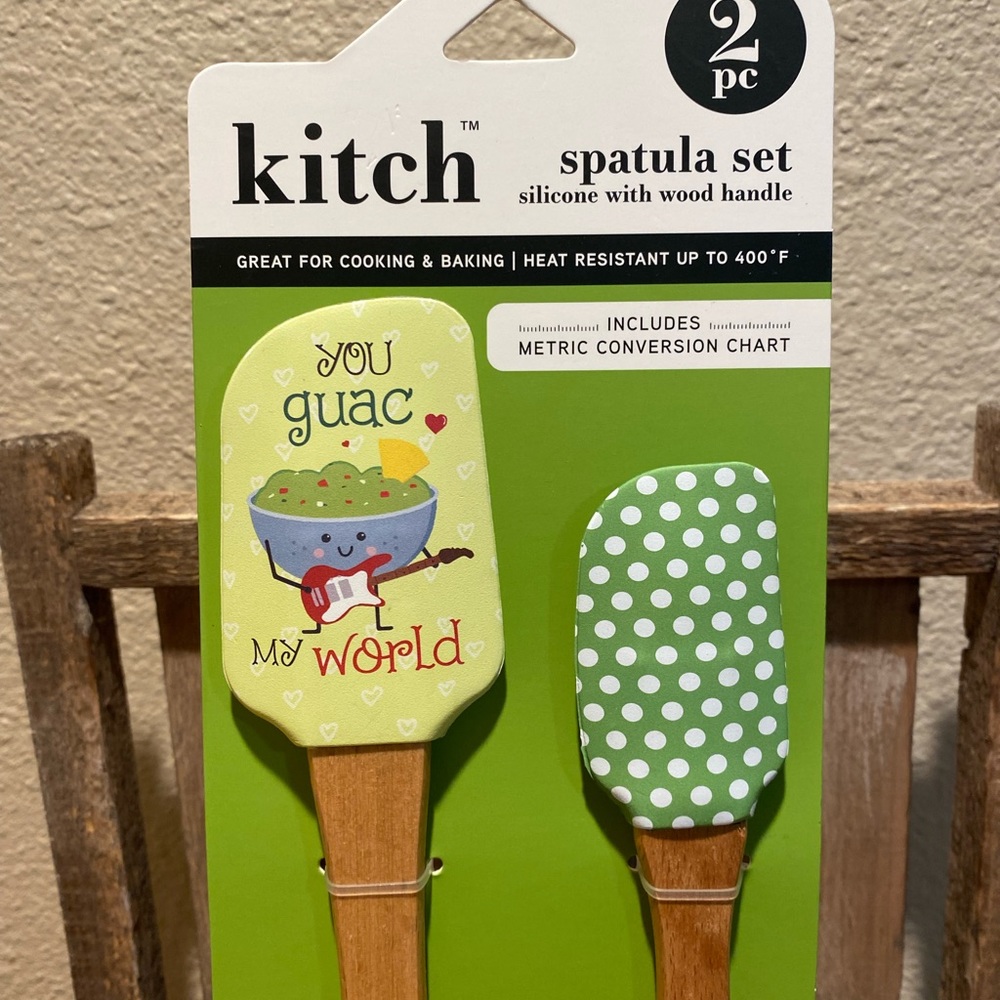 Avocado Spatulas Set Of 2, Guacamole Spatulas, You Guac My World Spatula Set